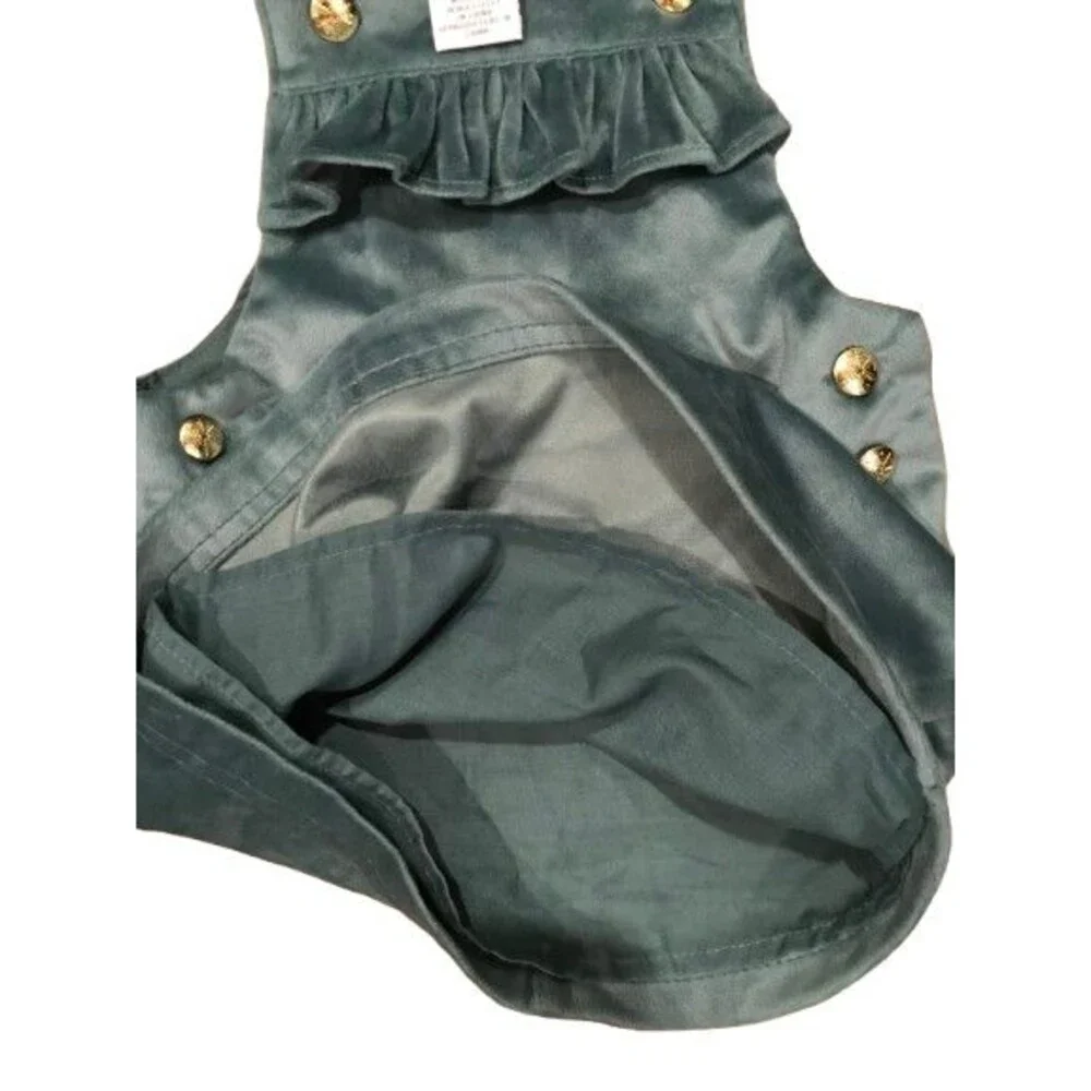 Girl's 24 Month Jumper Dress Tahari Green Ruffles Lined